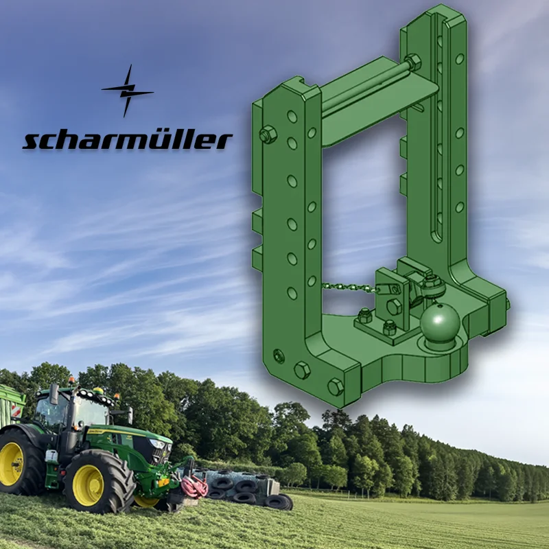 Anhängebock Lagerbock mit K80 für John Deere Anhängebock Lagerbock Scharmüller 00.169.81.1-A17 mit K80 John Deere 6M 6R