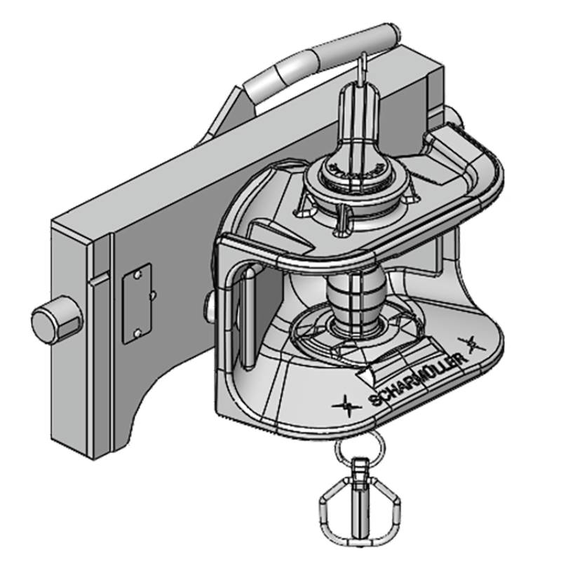 Traktorentechnik Anhängetechnik Scharmüller Zugmaul Standard mit Adapterplatte #03.3205.011-A02 Traktorentechnik Scharmüller Zugmaul Standard mit Adapterplatte 03.3205.011-A02
