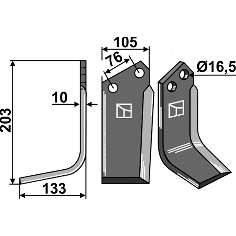 Kuhn 52359110 Fräsmesser, linke Ausführung IHOF KUH-11L