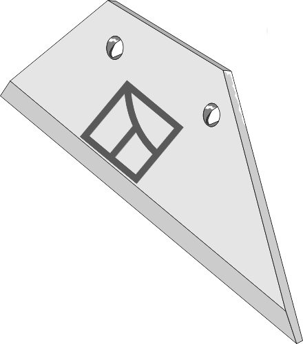 48.0010 Pflugteil Schar-Hinterteil - 16'' - rechts (950 02489) 48.0010 Pflugteil Schar-Hinterteil - 16'' - rechts (950 02489) passend für Fiskars