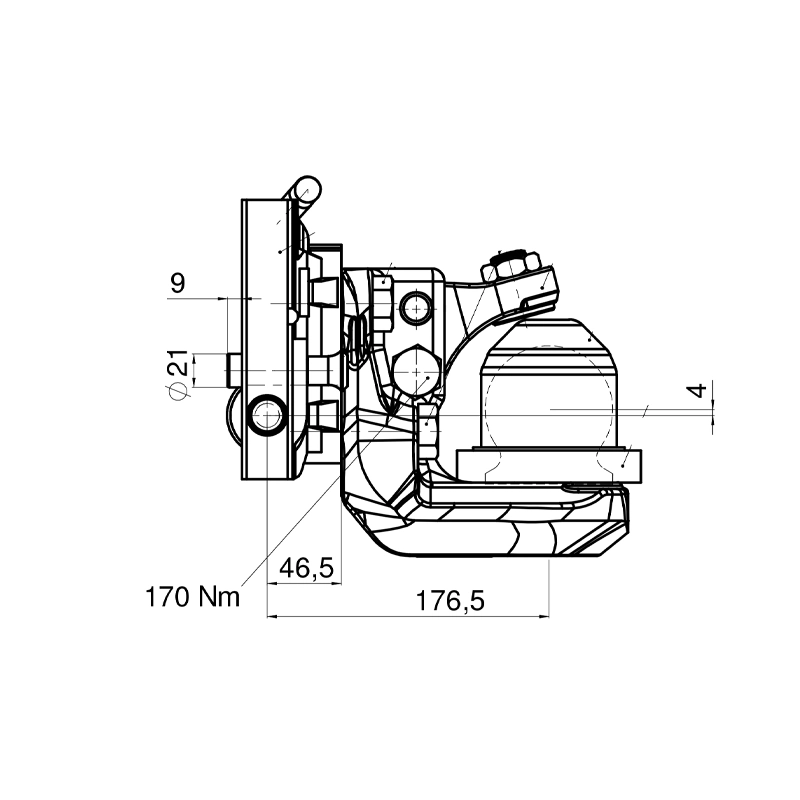 K80 Kugel für Fendt Scharmüller 05.6330.42-A11 330mm Grau
