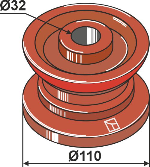 Umlenkrolle Ø 110 |69-9-252 Industriehof Scherenbostel | Umlenkrolle Ø 110 (69-9-252)