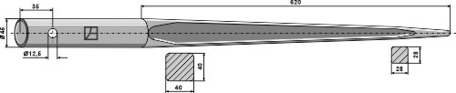 Frontladerzinken 820mm