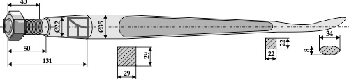 Löffelzinken 1250mm