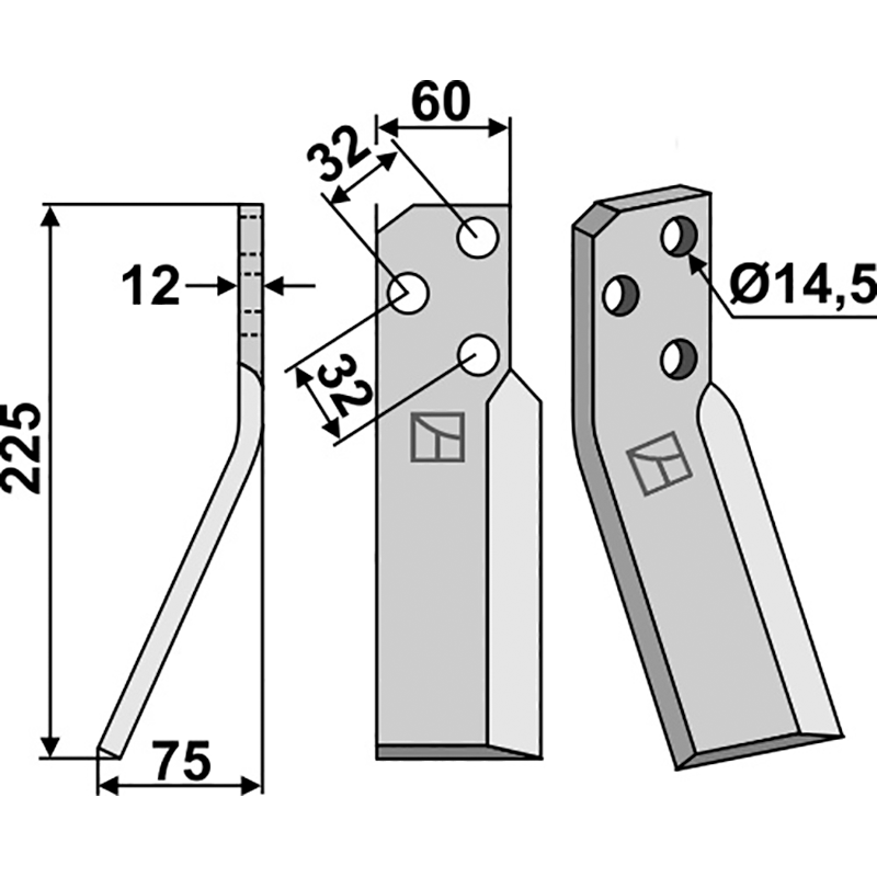 REN-04L Rotorzinken, linke Ausführung Renter L.M.T. RTG Rotorzinken, linke Ausführung IHOF REN-04L