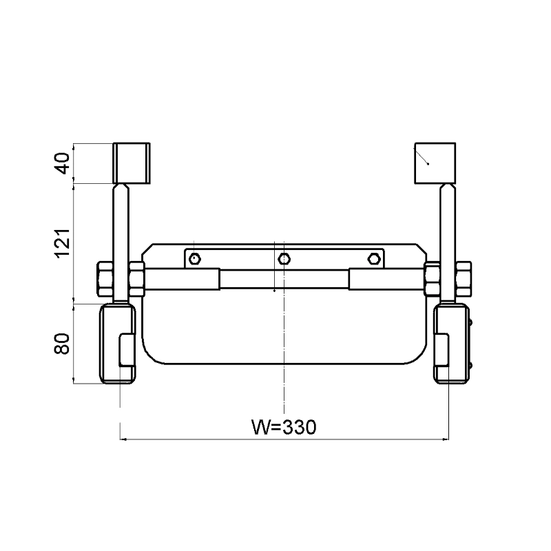 Anhängebock Scharmüller 00.152.01.0-A17 für John Deere 2450 2850 Lagerbock Scharmüller 00.152.01.0-A17 für John Deere 2450 2650 2850