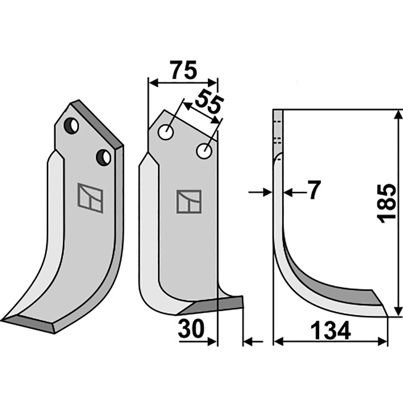 NAR-17R Fräsmesser, rechte Ausführung Nardi 5C5013 Fräsmesser, rechte Ausführung IHOF NAR-17R