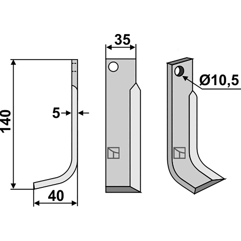 COM-03L Fräsmesser, linke Ausführung Comeb Fräsmesser, linke Ausführung IHOF COM-03L