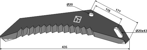 Ladewagenmesser 435mm