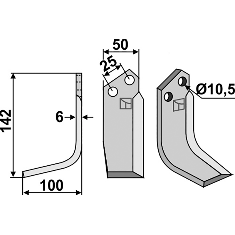 FER-10L Fräsmesser, linke Ausführung Ferrari 496366 Fräsmesser, linke Ausführung IHOF FER-10L