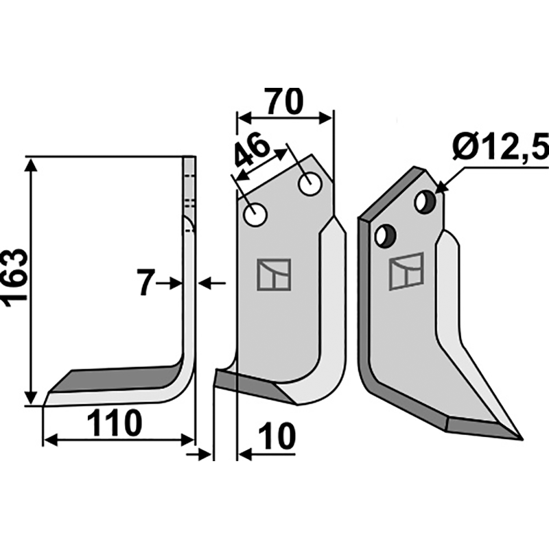 Muratori 12000800 Fräsmesser, linke Ausführung IHOF MUR-05L