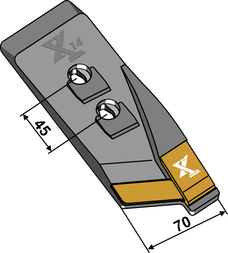 33.0080-EXT Pflugscharspitze - rechts - Hartmetall 33.0080-EXT Pflugscharspitze - rechts - Hartmetall von Industriehof Scherenbostel