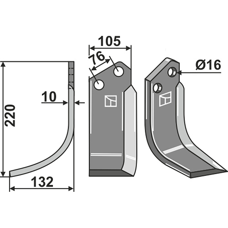 Kuhn 52359710 Fräsmesser, linke Ausführung IHOF KUH-18L
