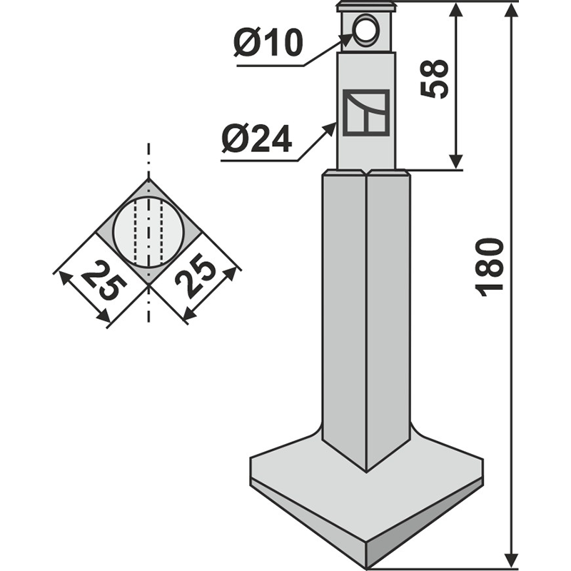 Rau E 35921 (0035921) Rotorzinken IHOF RH90