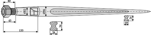 Frontladerzinken 850mm
