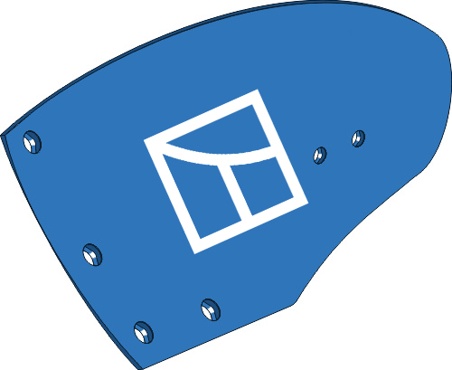 44.0093 Pflugteil Streichblech-Hinterteil HW245L - links passend für Frost