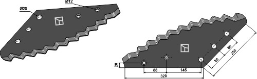 Futtermischwagenmesser - Hartmetallbeschichtet