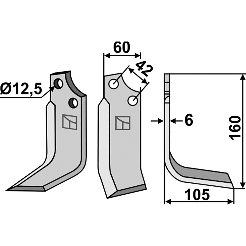 Sicma (Miglianico) 4811285 Fräsmesser, rechte Ausführung IHOF SIM-08R