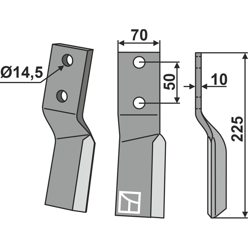 VIG-01R Rotorzinken, rechte Ausführung Vigolo Rotorzinken, rechte Ausführung IHOF VIG-01R