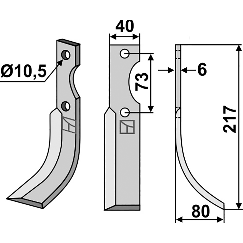 PAB-02R Fräsmesser, rechte Ausführung Eurosystem|Ferrari|Pasbo 220015207|34|72059001 Fräsmesser, rechte Ausführung IHOF PAB-02R