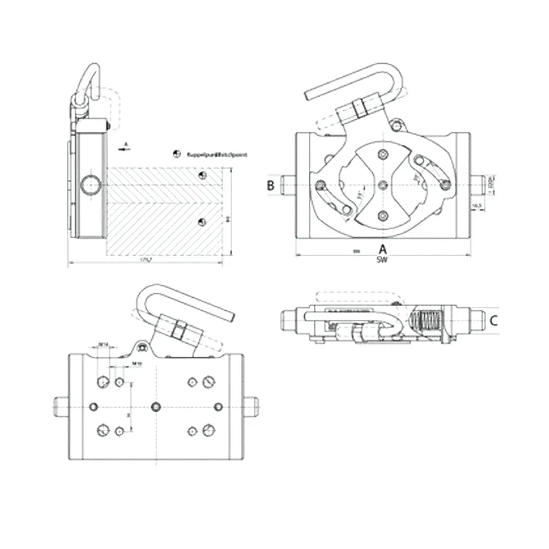 Kupplungsträger-Adapterplatte 330mm Kupplungsträger-Adapterplatte 330mm