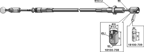 Bowdenzug - 1600mm