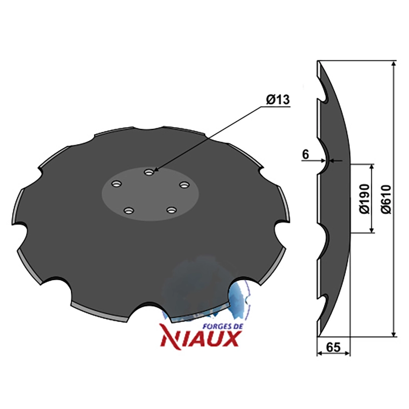 Landwirtschaft Bodenbearbeitung Scheibeneggen Scheibe gezackt Niaux Landwirtschaft Bodenbearbeitung Scheibeneggen Scheibe gezackt Niaux