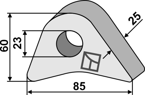 Verriegelung, geschmiedet (Klauenbefestigung)