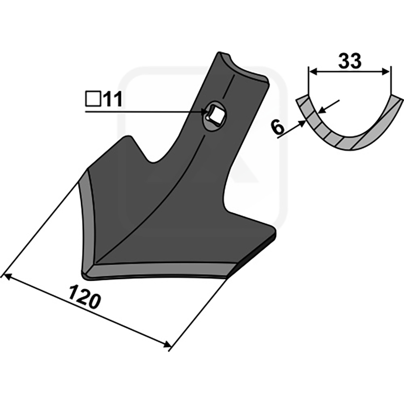 Landwirtschaft Bodenbearbeitung Grubber Schare & Leitbleche Gänsefussschar 120mm Väderstad Grubber Schare & Leitbleche Gänsefussschar 120mm Väderstad