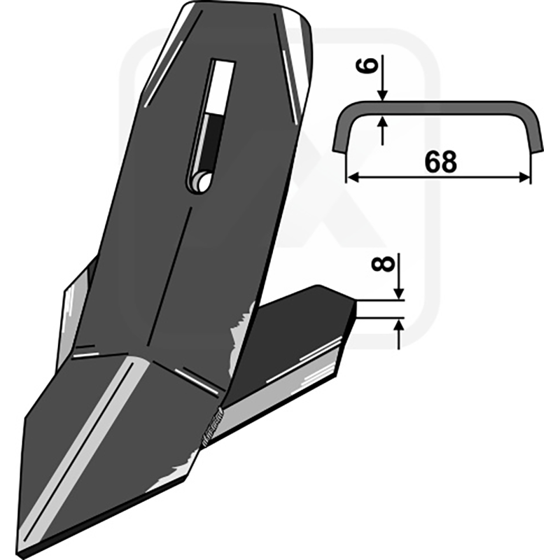 Landwirtschaft Bodenbearbeitung Grubber Schare & Leitbleche Schnell-Wechsel-Schar - 180mm Bourgault Landwirtschaft Bodenbearbeitung Grubber Schare & Leitbleche Schnell-Wechsel-Schar - 180mm Bourgault