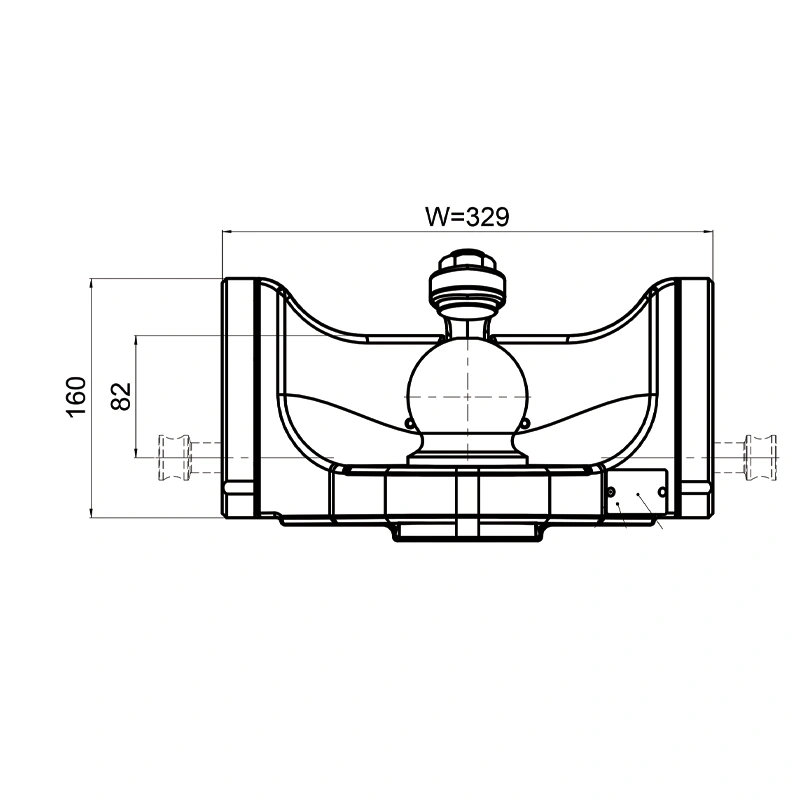 Kugelkupplung K80® Scharmüller 05632951A02 330mm Schlittenbreite für Claas Kugelkupplung K80® Scharmüller 05632951A02 330mm Schlitten für CBM-Lagerbock CLAAS