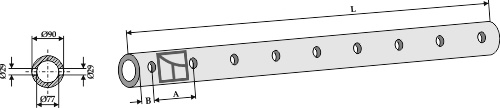 Zinkenträgerrohr - 1550 - 9