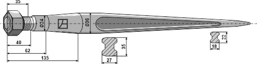 Frontladerzinken 900mm