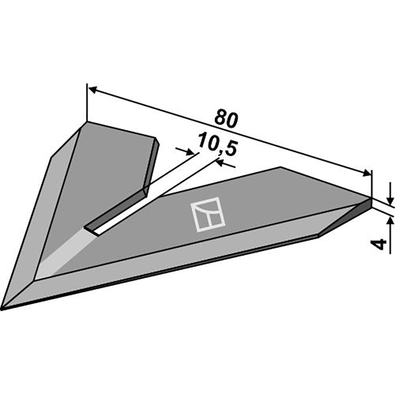 Landwirtschaft Bodenbearbeitung Grubber Schare & Leitbleche Hackschar 80mm Steketee