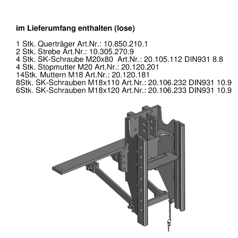Anhängebock Lagerbock Scharmüller MB-Trac BR442 / B443