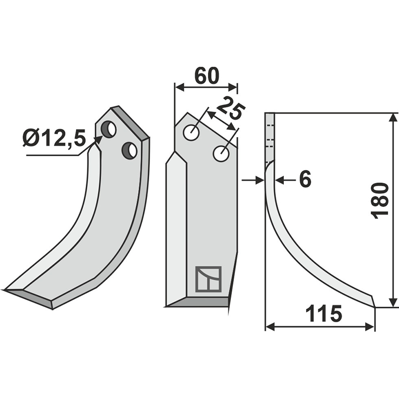 FER-07R Fräsmesser, rechte Ausführung Ferrari MC 60/68 Fräsmesser, rechte Ausführung IHOF FER-07R