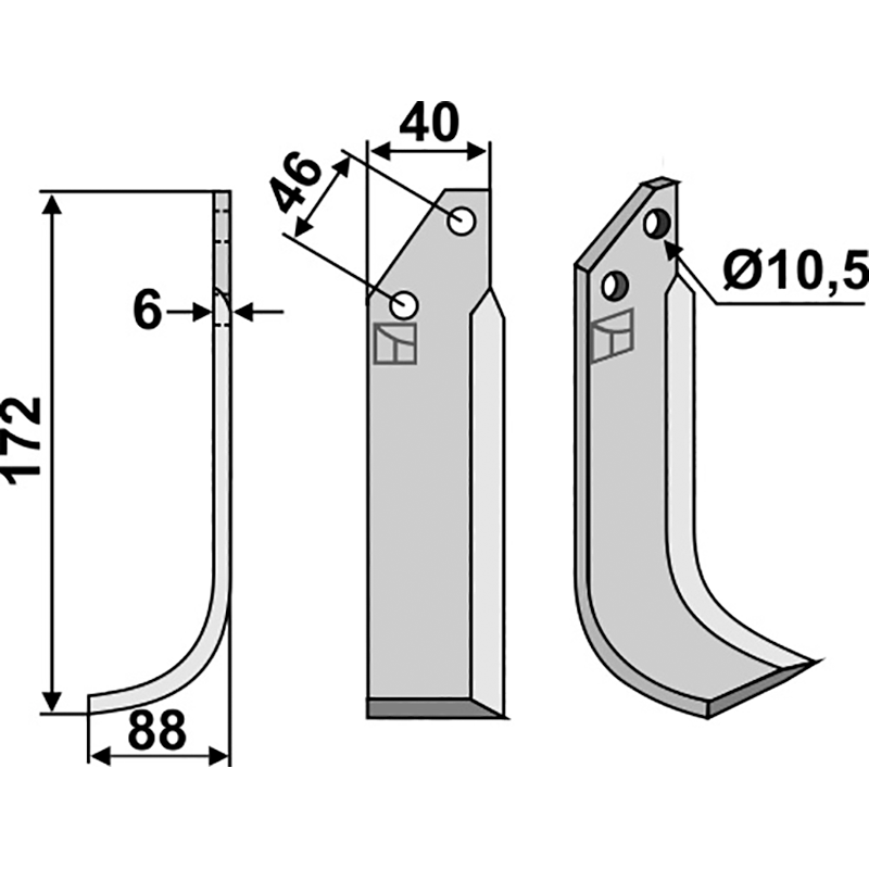 Adriatica Fräsmesser, linke Ausführung IHOF ADR-05L