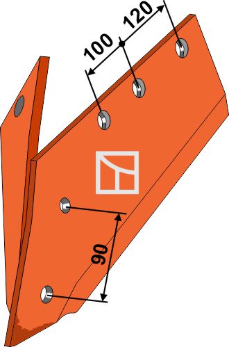 39.0003 Pflugteil Wechselspitzenschar - links (3054452G / 031189G) passend für Naud