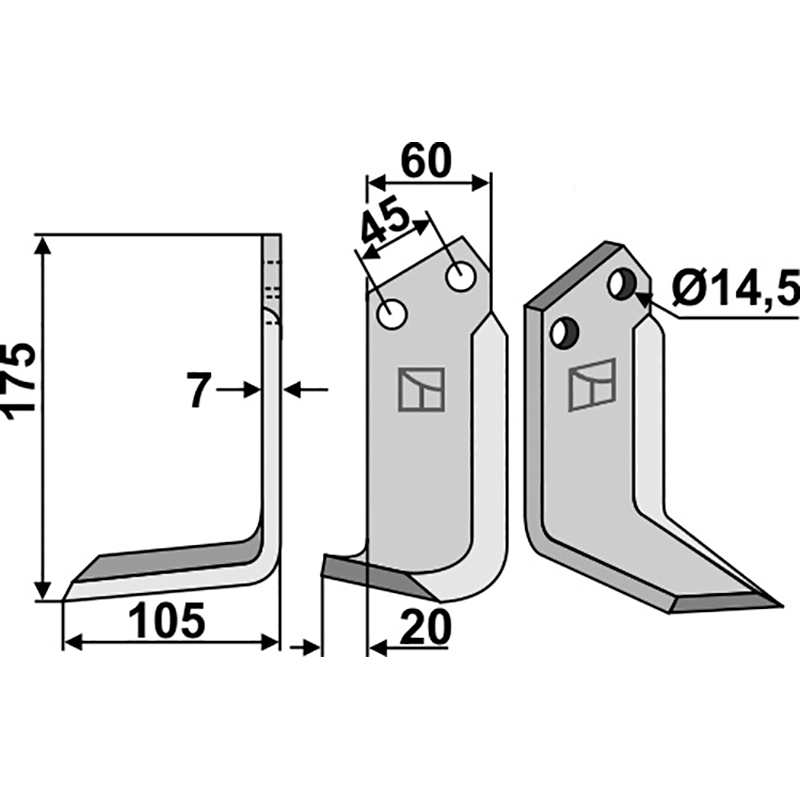 Maletti 1300 080 Fräsmesser, linke Ausführung IHOF MAL-09L