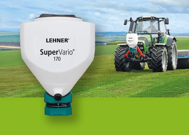 LEHNER 12 Volt-Streuer für Grassaat LEHNER SuperVario