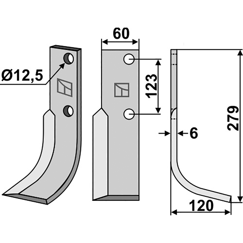 Muratori 120030 Fräsmesser, rechte Ausführung IHOF MUR-08R