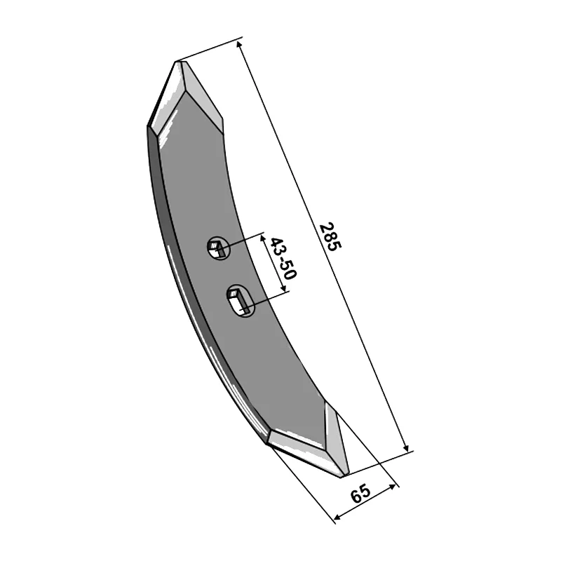 Federzinkenschar universell 285 x 65 mm 12er Stärke Bohrung 43 - 50 mm Federzinkenschar universell 285 x 65 mm 12mm