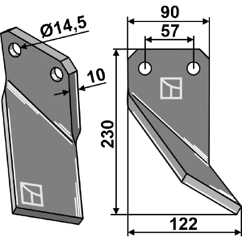 CEL-78R Fräsmesser, rechte Ausführung Celli 422002 Fräsmesser, rechte Ausführung IHOF CEL-78R