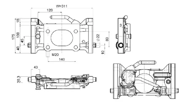 Adapterplatten für Fendt 311 mm Adapterplatten Scharmüller 05.7311.420-A11 311 mm für Fendt