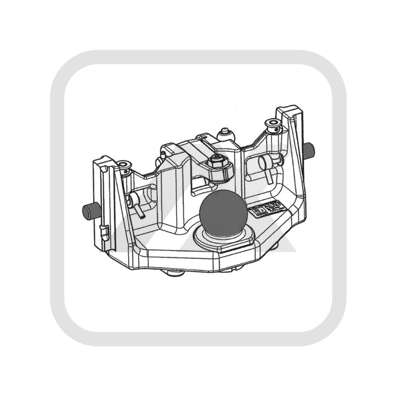 CNH-Zugkugel 4000 kg Stützlast 390 mm Breiteür Case, NH und diverse mit 390er Schienenbreite Zugkugel für CNH-Schlepper 4000 kg Stützlast