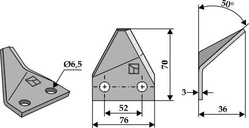 Futtermischwagenmesser, rechts