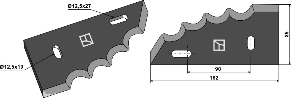 Futtermischwagenmesser, links