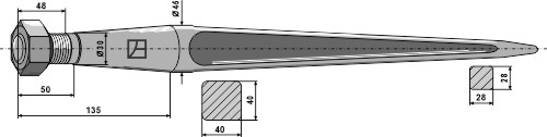 Frontladerzinken 820mm