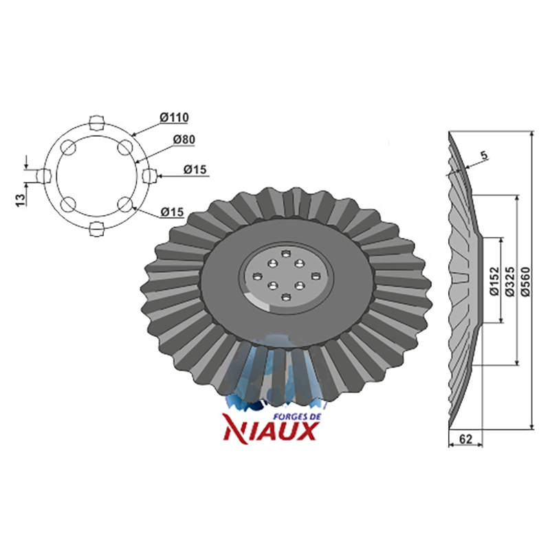 Landwirtschaft Bodenbearbeitung Scheibeneggen Scheibe gewellt Agrisem Landwirtschaft Bodenbearbeitung Scheibeneggen Scheibe gewellt Agrisem