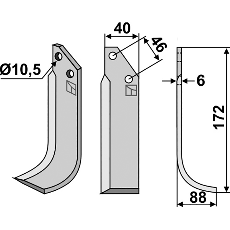 Adriatica Fräsmesser, rechte Ausführung IHOF ADR-05R